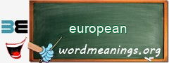 WordMeaning blackboard for european